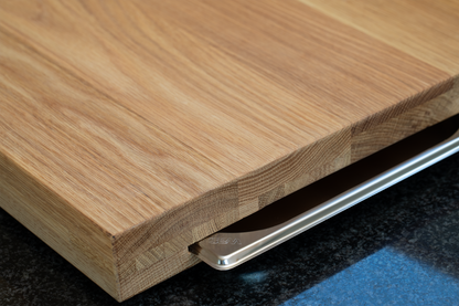 Version 1 WBecker Eichenholz Schneidebrett mit Auffangschalen 20mm