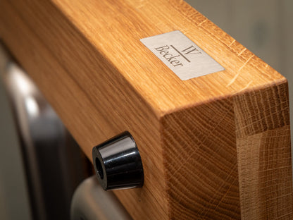 WBecker Premium Schneidebrett  aus Eichenholz mit Auffangschalen